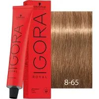 Schwarzkopf - Igora Royal Permanent Color Creme 8-65 Blond clair marron doré Haare färben 60 ml