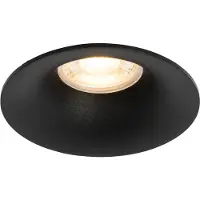 QAZQA - Modern Moderner Einbaustrahler Schwarz GU10 50mm - Gijs I Wohnzimmer I Schlafzimmer - Aluminium Rund - LED geeignet GU10