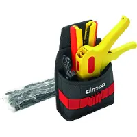 Cimco Gürteltasche Solar inkl. 4 Tlg 170477 Electrical contractor, Trades person Tool bumbag (+ tools) 5-piece