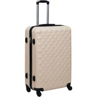 vidaXL Hartschalen-Trolley Golden ABS