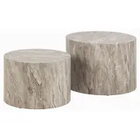 Ebuy24 Dice Couchtischset Grau mit Aufbewahrungsfunktion, Maße 58x58x40 cm