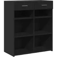 vidaXL Sideboard Schwarz 80x42,5x93 cm Holzwerkstoff