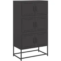 vidaXL Sideboard Schwarz 68,5x38,5x123,5 cm Stahl