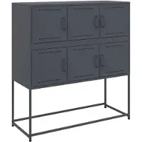 vidaXL Sideboard Anthrazit 100,5x39x107 cm Stahl