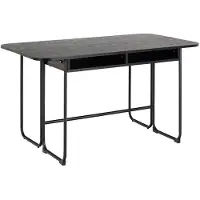 Ebuy24 Darlington Esstisch 140x40, 80cm ausziehbar schwarz.