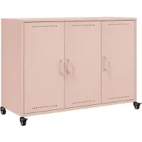 vidaXL Sideboard Rosa 100,5x39x72 cm Stahl