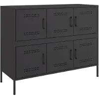 vidaXL Sideboard Schwarz 100,5x39x79 cm Stahl