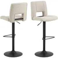 Ebuy24 Sylvia Barhocker höhenverstellbar Drehfunktion beige.