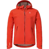 Schöffel Outdoorjacke SCHÖFFEL "2.5L Jacket Karma Trail M", Herren, Gr. 48, orange (5480, orange), Oberstoff : 100% Nylon (Membran: Polyurethan), regular fit, hoch geschlossener Ausschnitt, Jacken Outdoorjacke