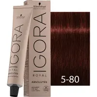 Schwarzkopf Professional Igora Royal Absolutes 60 ml 5-80 Hellbraun Rot Natur