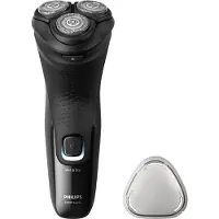 Philips Shaver 3000X Series X3001/00 Elektrischer Nass- und Trockenrasierer, Rotationstrasierer, Schwarz, PowerCut blade system, Replace every 2 yrs with SH30, 2 Jahr(e), Akku