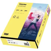 Inapa Multifunktionspapier colors, A4, 160 g/qm, mittelgelb blanko, für Inkjet-, Laserdrucker, Kopierer