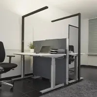 Arcchio Stehlampe Jolinda , dimmbar, schwarz, für Arbeitszimmer / Büro, Aluminium, Modern