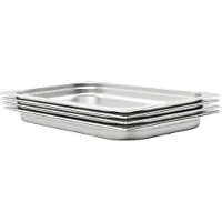 vidaXL Gastronormbehälter 4 Stk. GN 1/1 40 mm Edelstahl