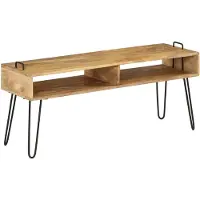 vidaXL TV-Tisch Massivholz Mango 110x35x45 cm