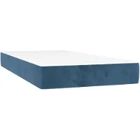 vidaXL Taschenfederkernmatratze Mittel Dunkelblau 100x210x20 cm Samt
