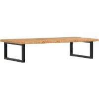 vidaXL Waschtischplatte mit Halterung Stahl und Massivholz Eiche