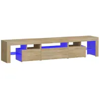 vidaXL TV-Schrank mit LED-Leuchten Sonoma-Eiche 200x36,5x40 cm