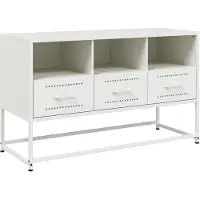vidaXL TV-Schrank Weiß 100,5x39x60,5 cm Stahl