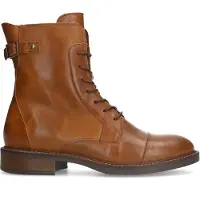 Manfield Cognacfarbene Lederschnürboots | Größe 38