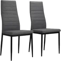 vidaXL Esszimmerstühle 2 Stk. Hellgrau Stoff