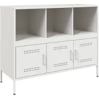 vidaXL Sideboard Weiß 100,5x39x79 cm Stahl