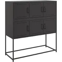 vidaXL Sideboard Schwarz 100,5x39x107 cm Stahl