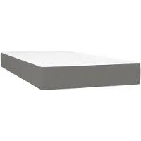vidaXL Taschenfederkernmatratze für Kinder Mittel Dunkelgrau 80x160 cm Stoff