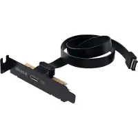 Akasa Low Profile PCI Bracket Adapter USB 3.1 Typ C - schwarz - Kabel - Digital/Daten, USB C, USB 3.1 Gen 2 internal connector, 0,5 m, Schwarz