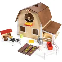 Eurekakids Bauernhof Aus Holz Mit Tieren Und Zubehör-la Granja De Paul