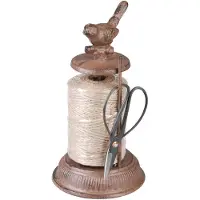 Super Merchant Garnspender mit Schere, braun, Gusseisen/Bindfaden, ca. 23 x 12 x 12 cm
