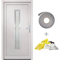 vidaXL Haustür Weiß 108x200 cm PVC