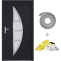 vidaXL Haustür Anthrazit 108x200 cm PVC