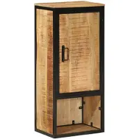 vidaXL Badschrank 40x27x90 cm Massivholz Mango und Eisen