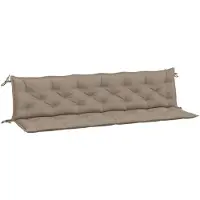 vidaXL Gartenbank-Auflagen 2 Stk. Taupe 200x50x7 cm Oxford-Gewebe