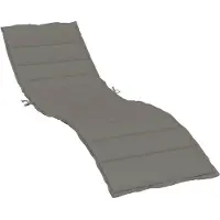 vidaXL Sonnenliegen-Auflage Melange Dunkelgrau 200x60x4 cm Stoff