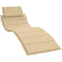 vidaXL Sonnenliegen-Auflage Melange Beige 186x58x4 cm Stoff