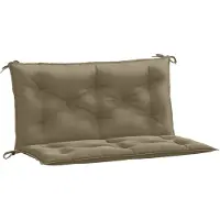 vidaXL Gartenbank-Auflagen 2 Stk. Melange Taupe 100x50x7 cm Stoff