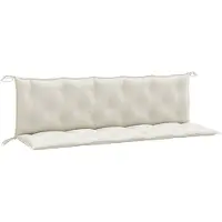 vidaXL Gartenbank-Auflagen 2 Stk. Melange Creme 180x50x7 cm Stoff