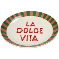 HD Collection Speiseteller ''La Dolce Vita'' in Beige/ Rot/ Grün - Ø 25 cm - onesize