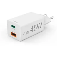Hama Mini-qc+pd-usb-a-und Usb-c-wandladegerät 45w