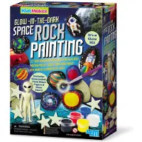 4M Kidzmaker/glow In The Dark/space Rock Painting Malset Beige Beige One Size