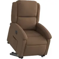 vidaXL Relaxsessel mit Aufstehhilfe Elektrisch Braun Stoff