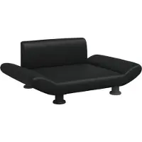 The Living Store Hundebett Schwarz 70x45x28 cm Kunstleder