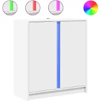 vidaXL LED-Sideboard Weiß 77x34x85 cm Holzwerkstoff