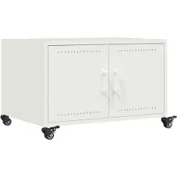 Super Merchant Couchtisch Weiß 68x50x43,5 cm Stahl