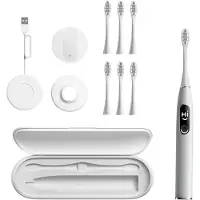 Oclean X Pro Elite Set, Erwachsener, Schallzahnbürste, Tiefenreinigung, Zahnfleischpflege, Massage, Sensibel, Whitening, Grau, 84000 Bewegungen pro Minute, 2 min