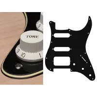 Boston ST-323-BC 3-Ply ST-Style, HSS, black cream - Pickguard