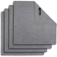 Kook Serviette Gemeleerd Grau (4er-Set)-40 x 40 cm
