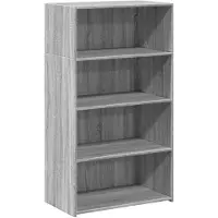 vidaXL Highboard Grau Sonoma 70x41x124 cm Holzwerkstoff